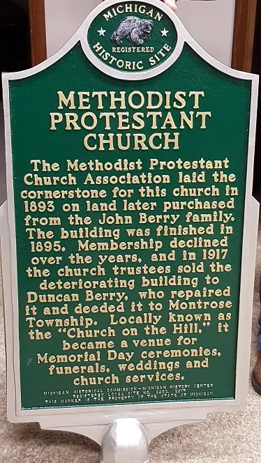 2016-  Historical Marker
Church on the Hill
Montrose Methodist Protestant Church Marker